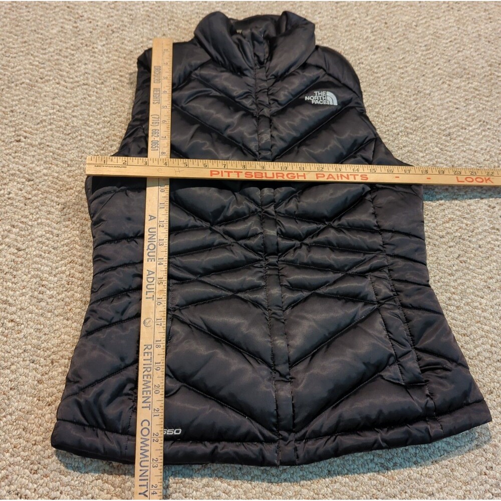 The North Face 550 Down Puffer Vest Womens Small Black Outdoor Gorpcore - Picture 2 of 9